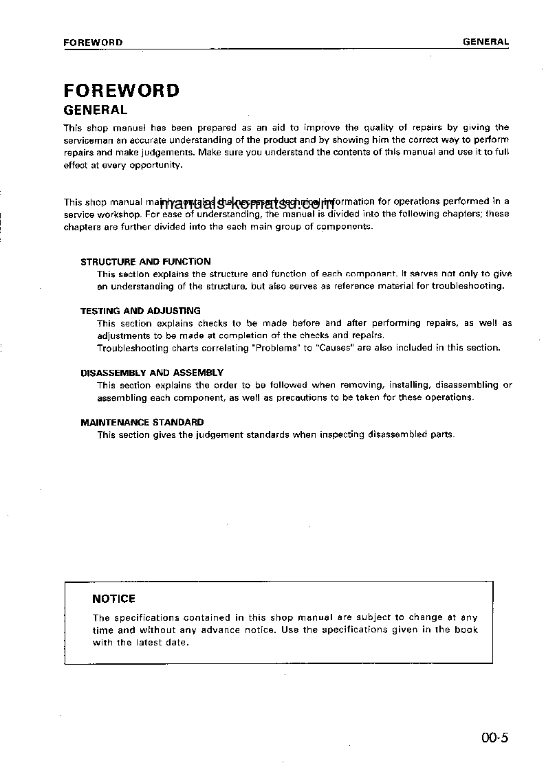 Protected: 6D110-1(JPN) S/N ALL Shop (repair) manual (English)