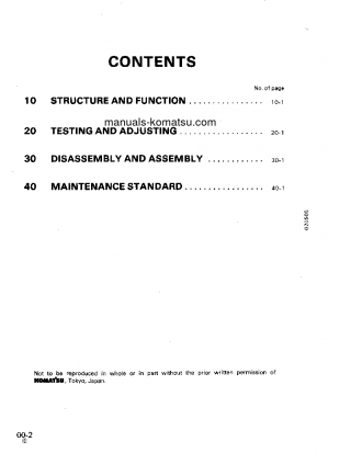 PC200-5(USA) S/N A70001-UP Shop (repair) manual (English)