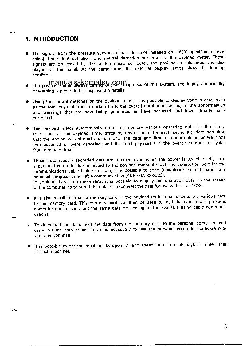 Protected: HD785-3(JPN)-PAYLOAD METER S/N 2001-UP Shop (repair) manual (English)