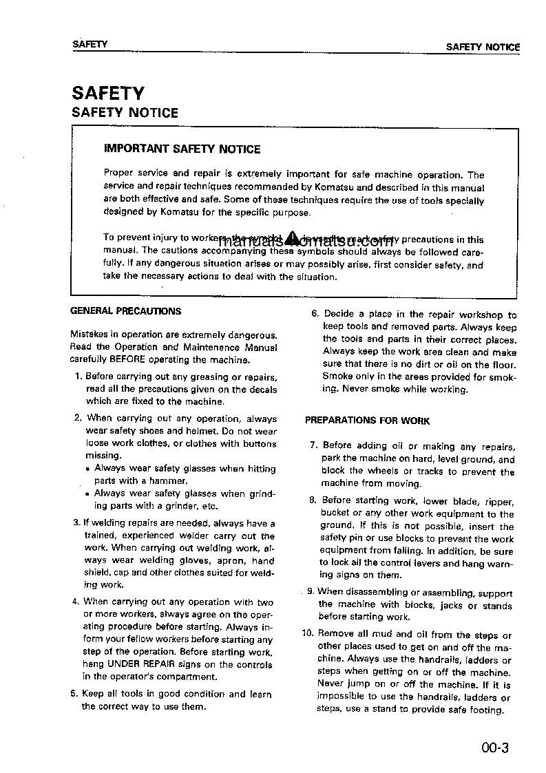 Protected: WA380-3(JPN) S/N 10001-UP Shop (repair) manual (English)