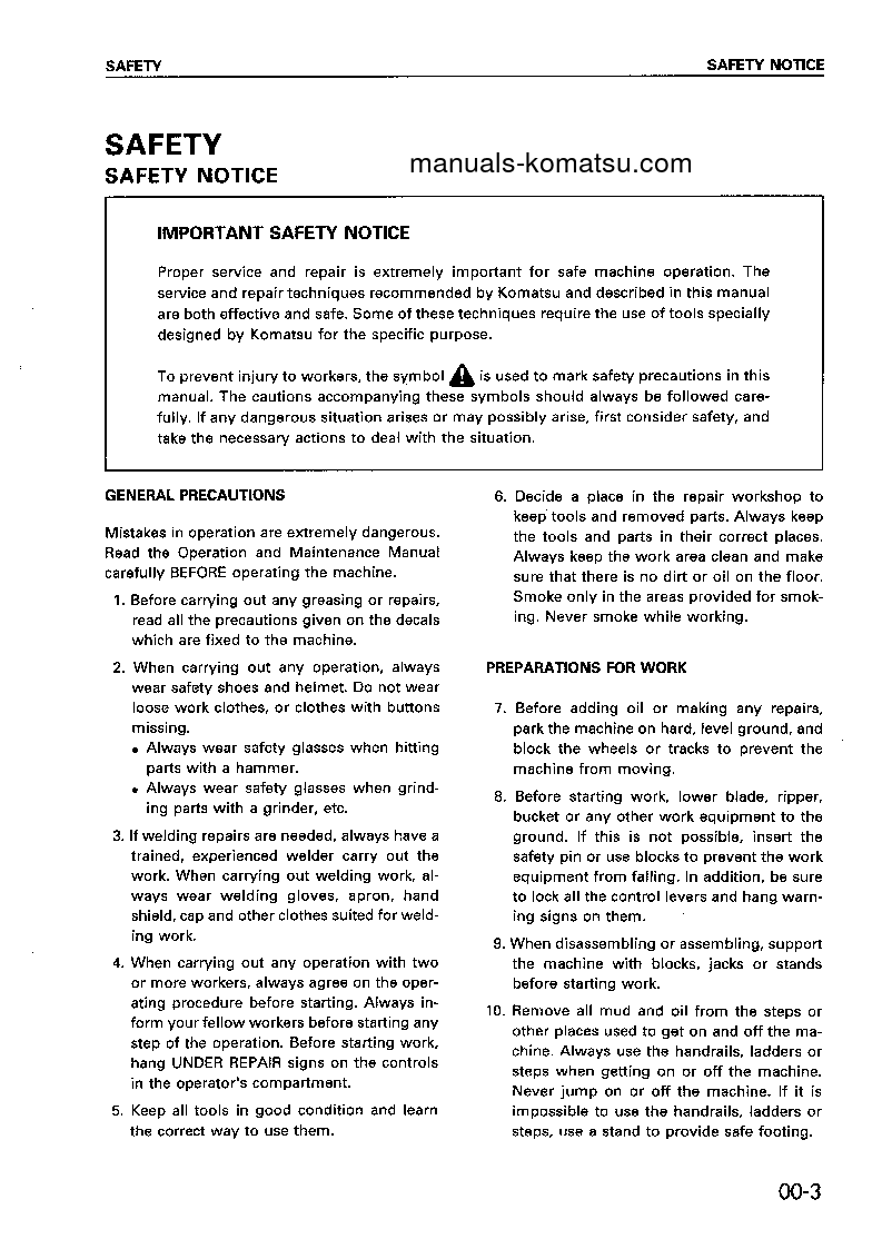 Protected: PC300LC-6(JPN)-CUSTOM S/N 30001-UP Shop (repair) manual (English)