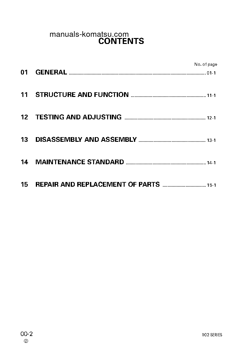 Protected: 6D102-1(JPN) S/N 1-UP Shop (repair) manual (English)