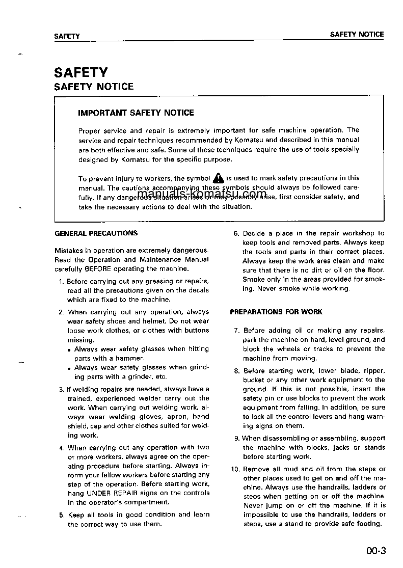 Protected: WA320-3(JPN)-FOR CHINA S/N 50001-UP Shop (repair) manual (English)