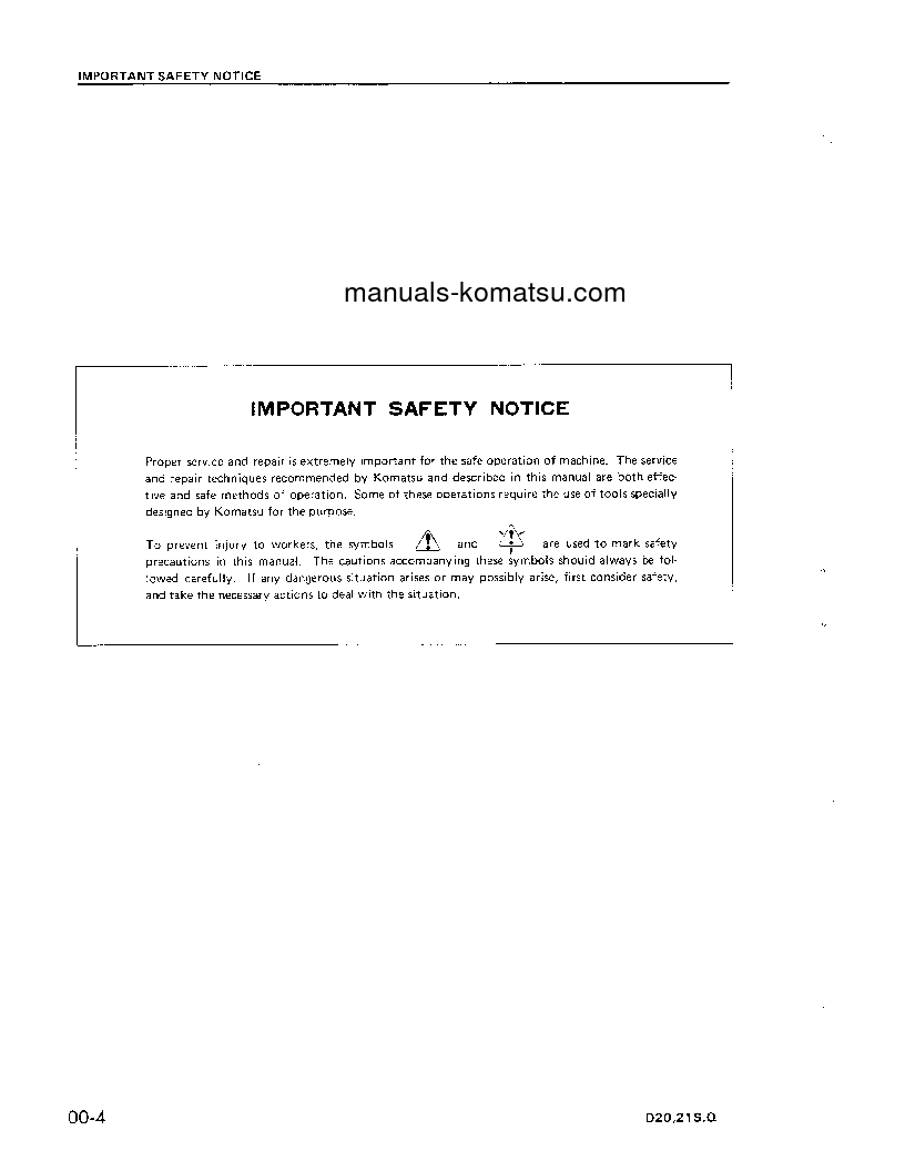 Protected: D20S-5(JPN) S/N 45001-UP Shop (repair) manual (English)