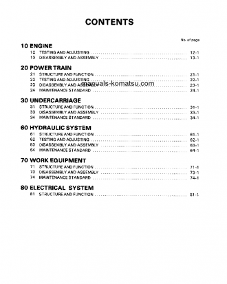D20A-6(JPN) S/N 60001-UP Shop (repair) manual (English)