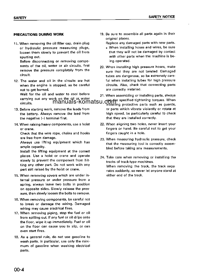 Protected: JV100WA-2(JPN) S/N 21001-UP Shop (repair) manual (English)