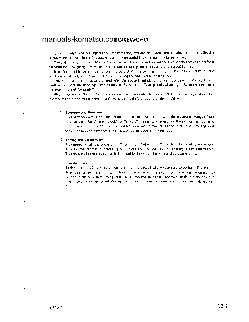 Protected: D31P-16(JPN) S/N 25001-UP Shop (repair) manual (English)