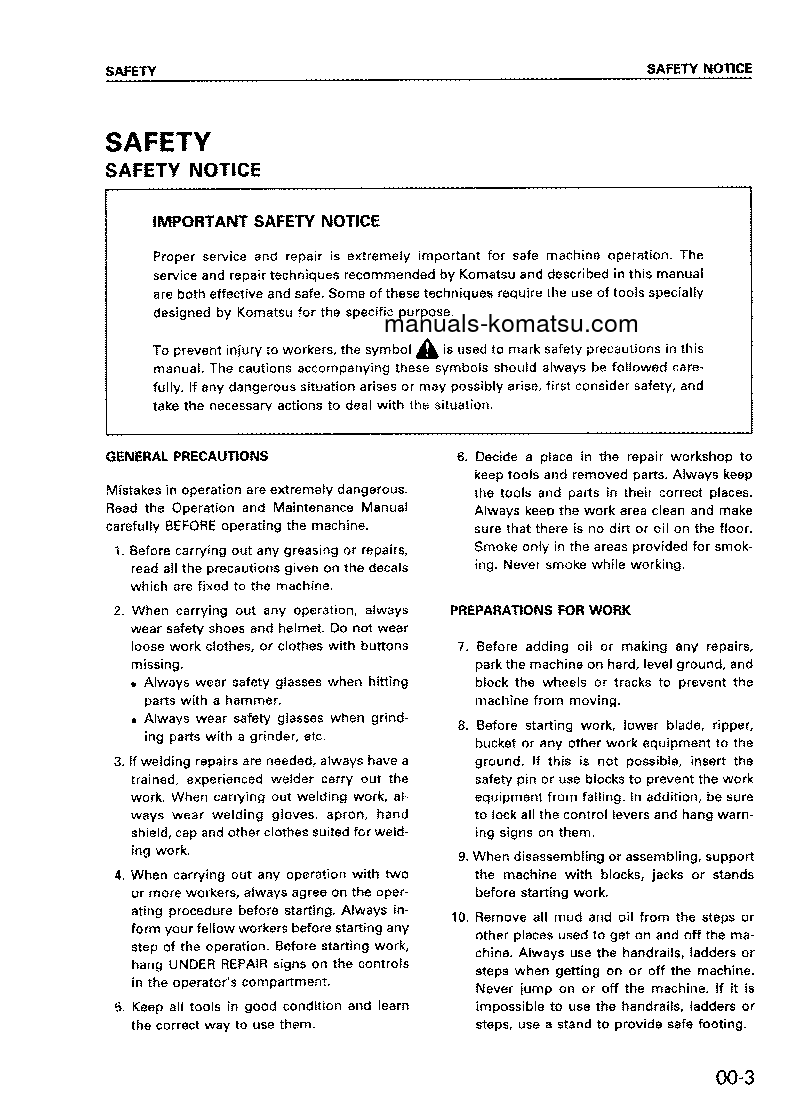 Protected: WA120-3(JPN)-FOR INDONESIA S/N 10004-UP Shop (repair) manual (English)