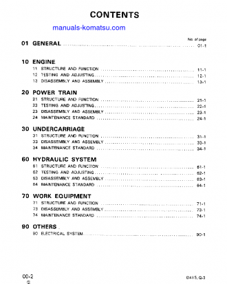 D41S-3(JPN) S/N 6001-UP Shop (repair) manual (English)