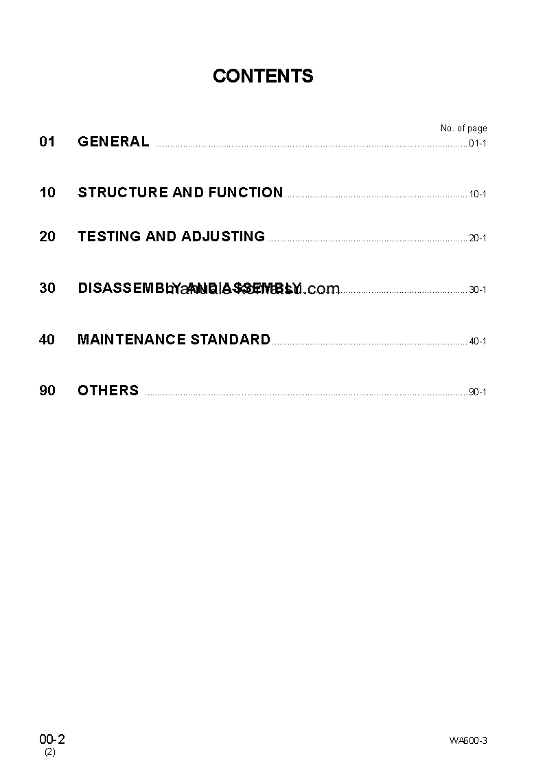 Protected: WA600-3(JPN)-EMISSION S/N 50001-UP Shop (repair) manual (English)