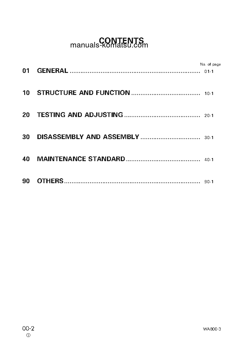 Protected: WA800-3(JPN) S/N 50001-UP Shop (repair) manual (English)