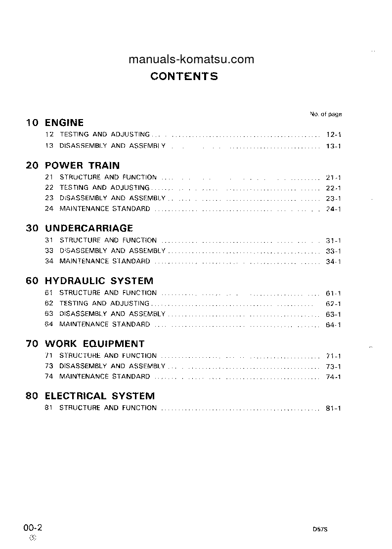 Protected: D57S-1(JPN)-S6D108-1 ENG. S/N 20001-UP Shop (repair) manual (English)