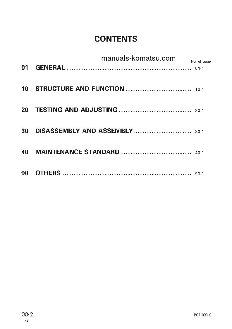 Protected: PC1100LC-6(JPN) S/N 10001-UP Shop (repair) manual (English)