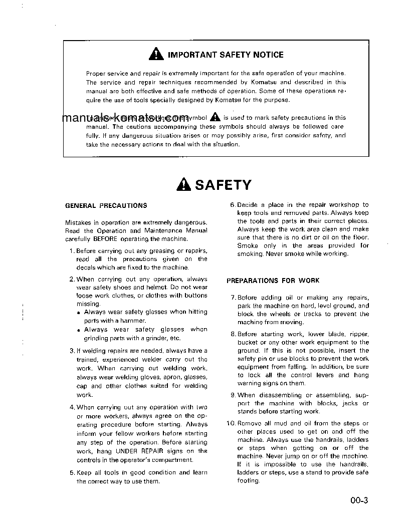 Protected: D65P-8(JPN) S/N 45001-UP Shop (repair) manual (English)