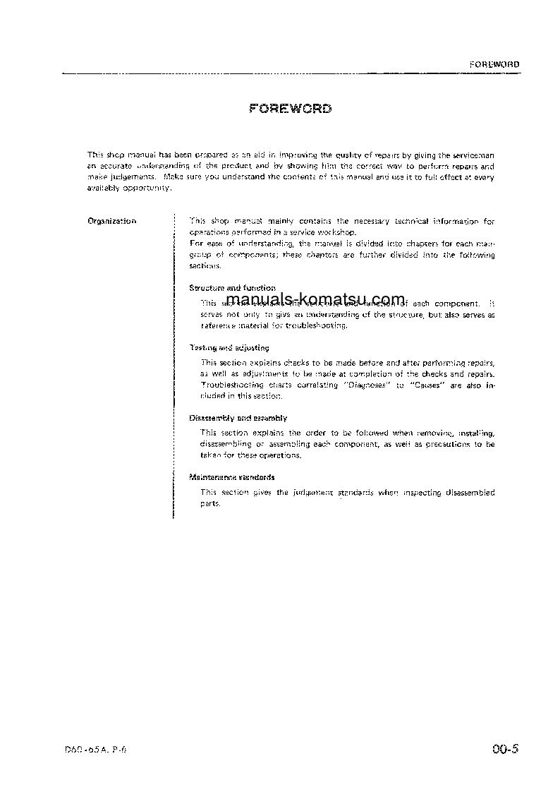 Protected: D60PL-6(JPN) S/N 30001-UP Shop (repair) manual (English)