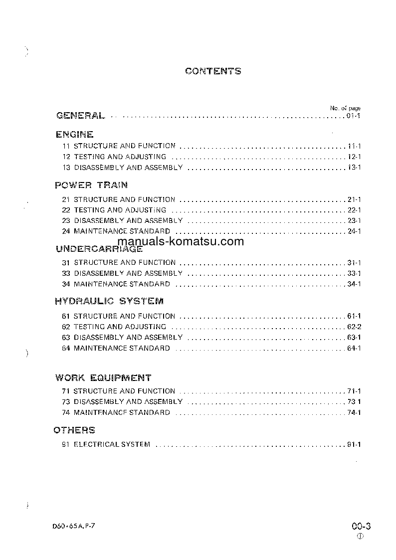 Protected: D65P-7(JPN) S/N 40001-UP Shop (repair) manual (English)