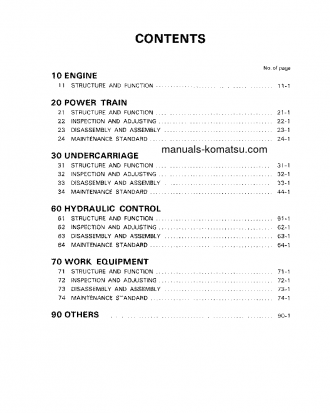 D85E-18(JPN) S/N 25001-UP Shop (repair) manual (English)