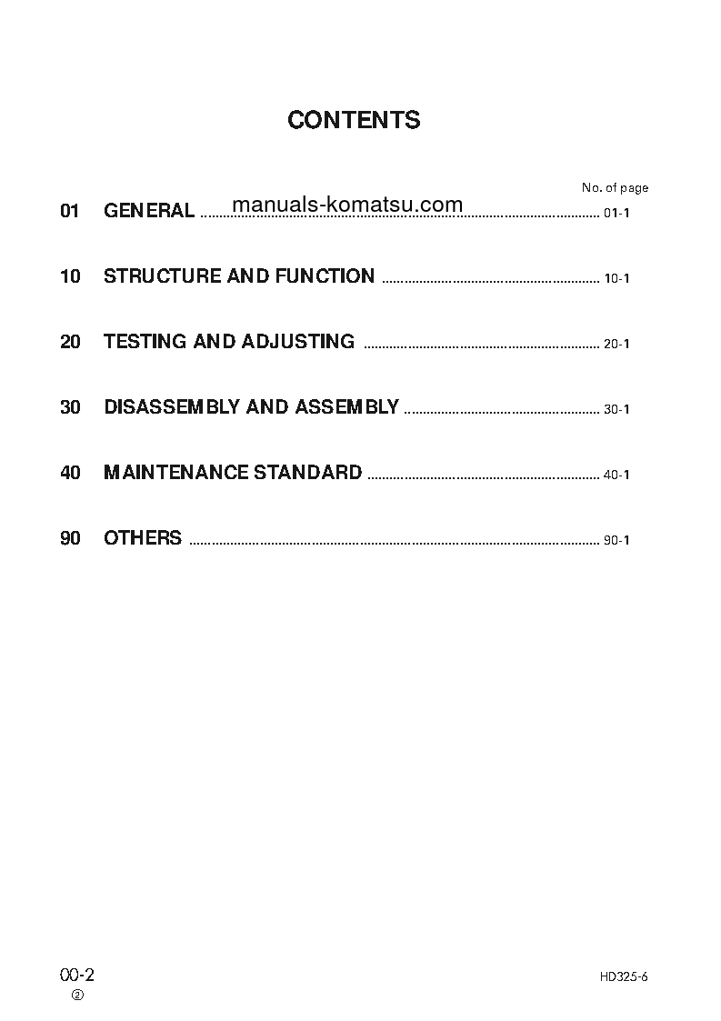Protected: HD325-6(JPN)-4WD S/N 5706-UP Shop (repair) manual (English)