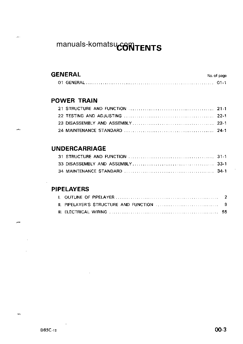 Protected: D85C-12(JPN) S/N 24824-UP Shop (repair) manual (English)