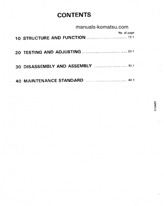D135A-2(JPN) S/N 10301-UP Shop (repair) manual (English)