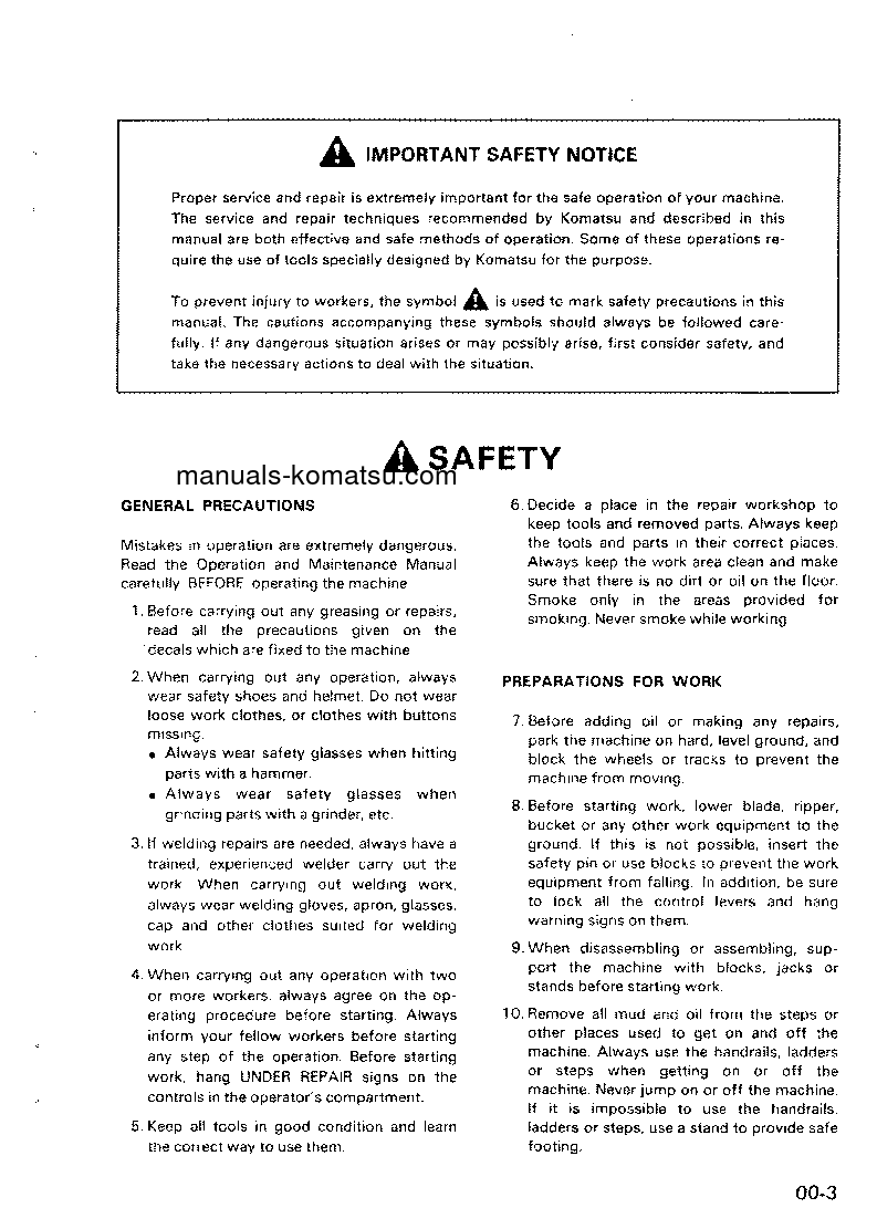 Protected: D135A-2(JPN) S/N 10301-UP Shop (repair) manual (English)