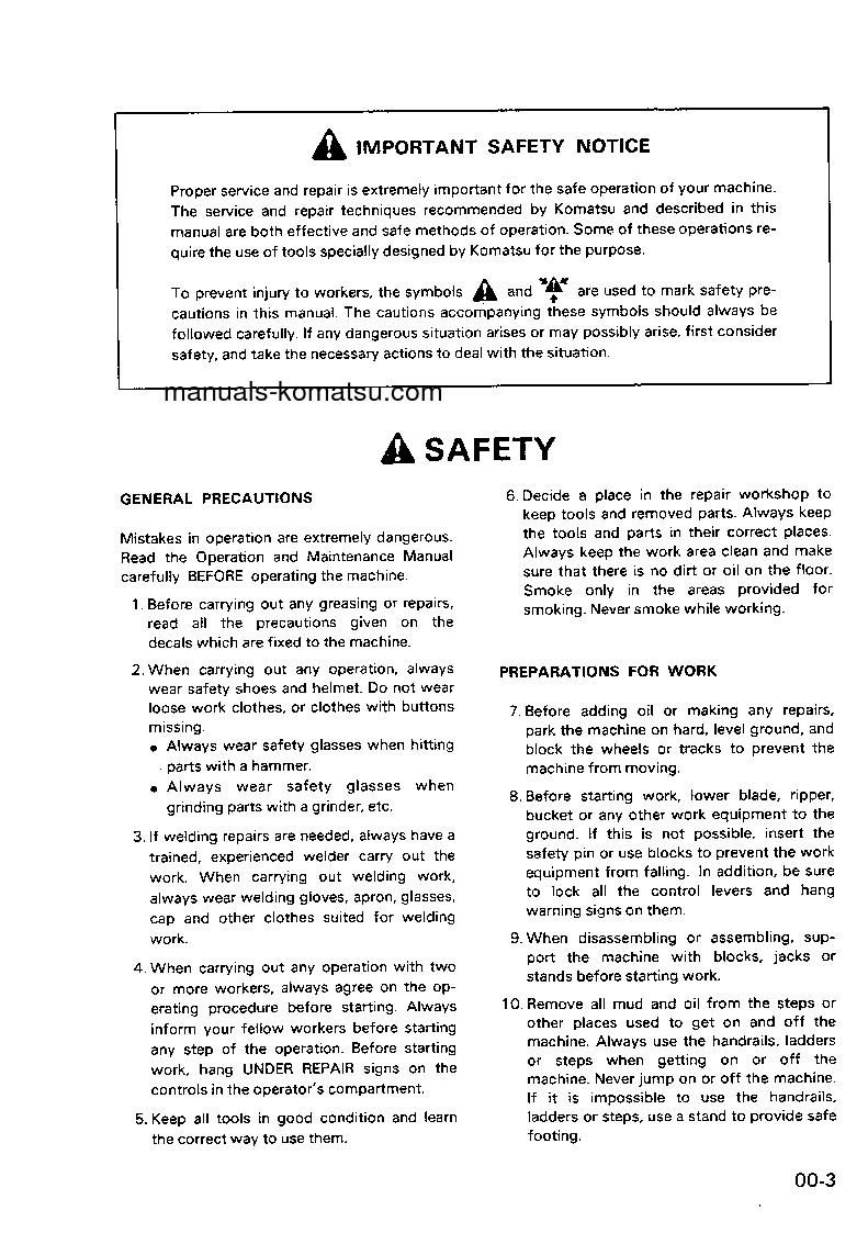 Protected: D85A-21(JPN)-B S/N 35001-UP Shop (repair) manual (English)