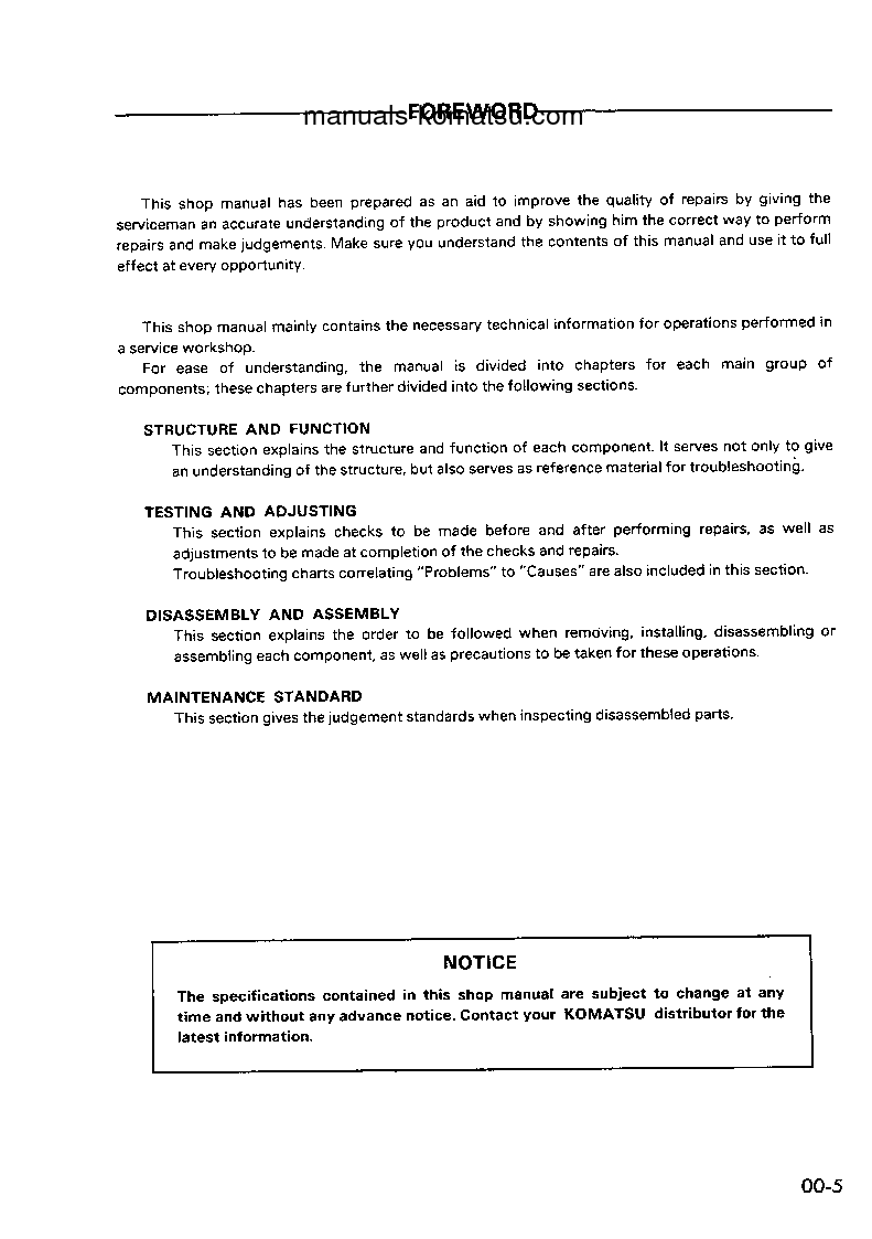 Protected: D85A-21(JPN)-B S/N 35001-UP Shop (repair) manual (English)