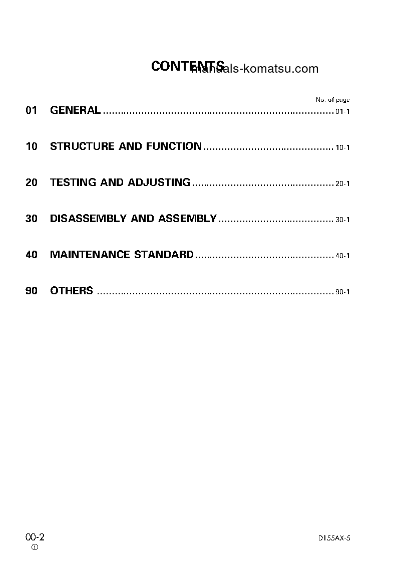 Protected: D155AX-5(JPN) S/N 70001-76000 Shop (repair) manual (English)