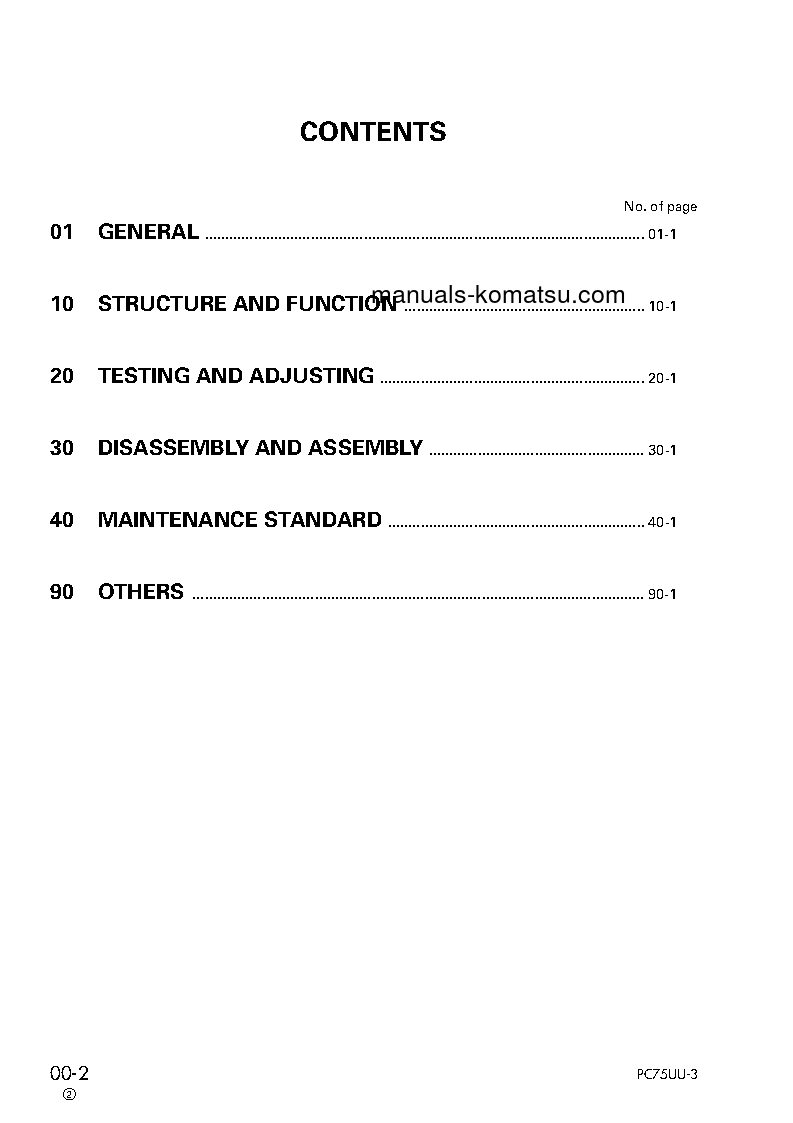 Protected: PC75UU-3(JPN) S/N 15001-UP Shop (repair) manual (English)
