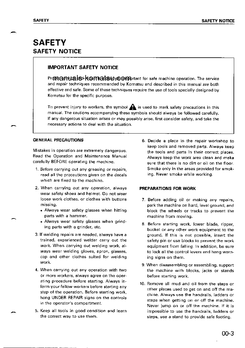 Protected: D155A-2(JPN) S/N 50001-57000 Shop (repair) manual (English)