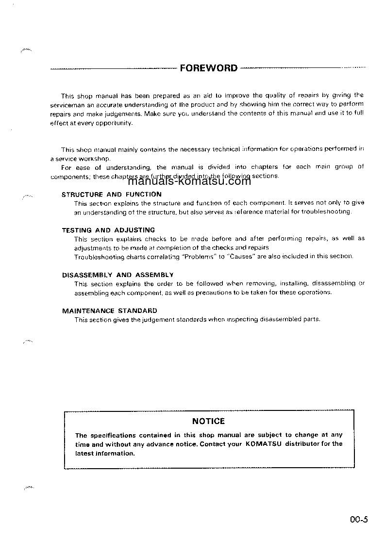 Protected: D155C-1(JPN) S/N 15001-31585 Shop (repair) manual (English)