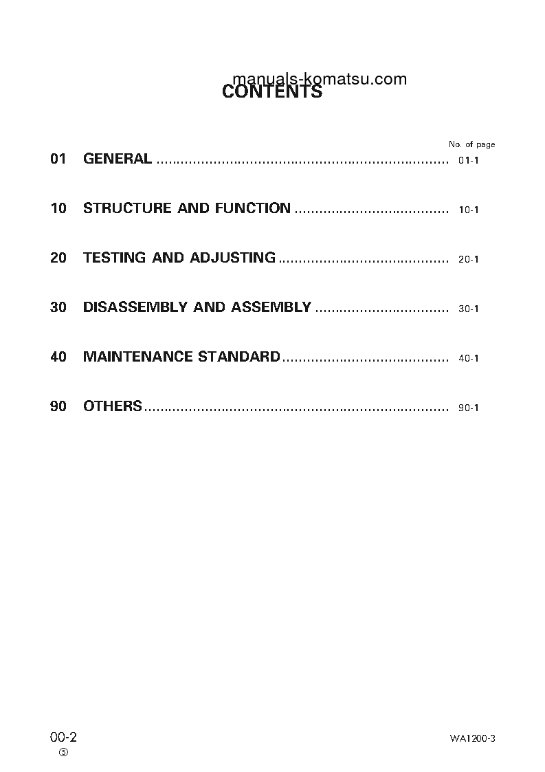 Protected: WA1200-3(JPN) S/N 50001-UP Shop (repair) manual (English)