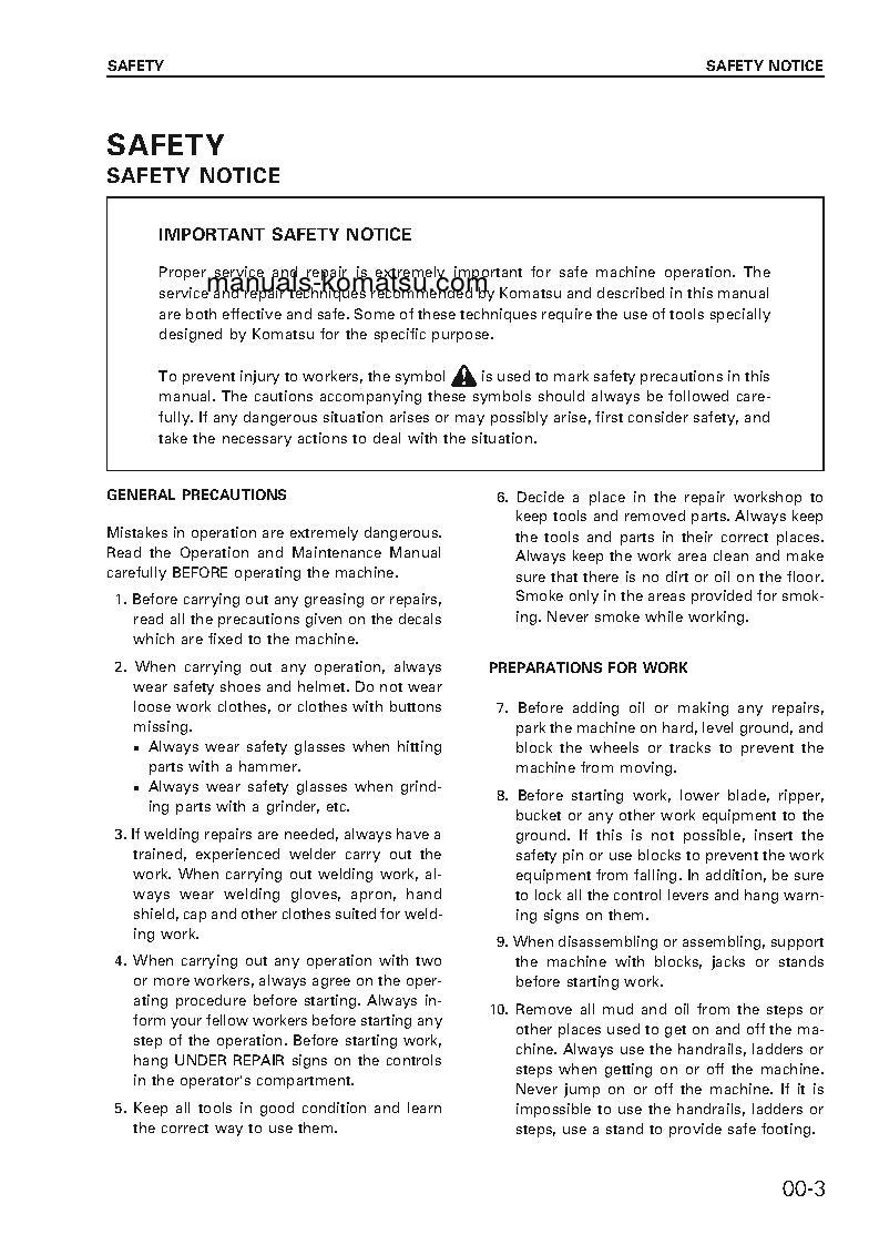 Protected: D155A-2(JPN) S/N 57001-UP Shop (repair) manual (English)