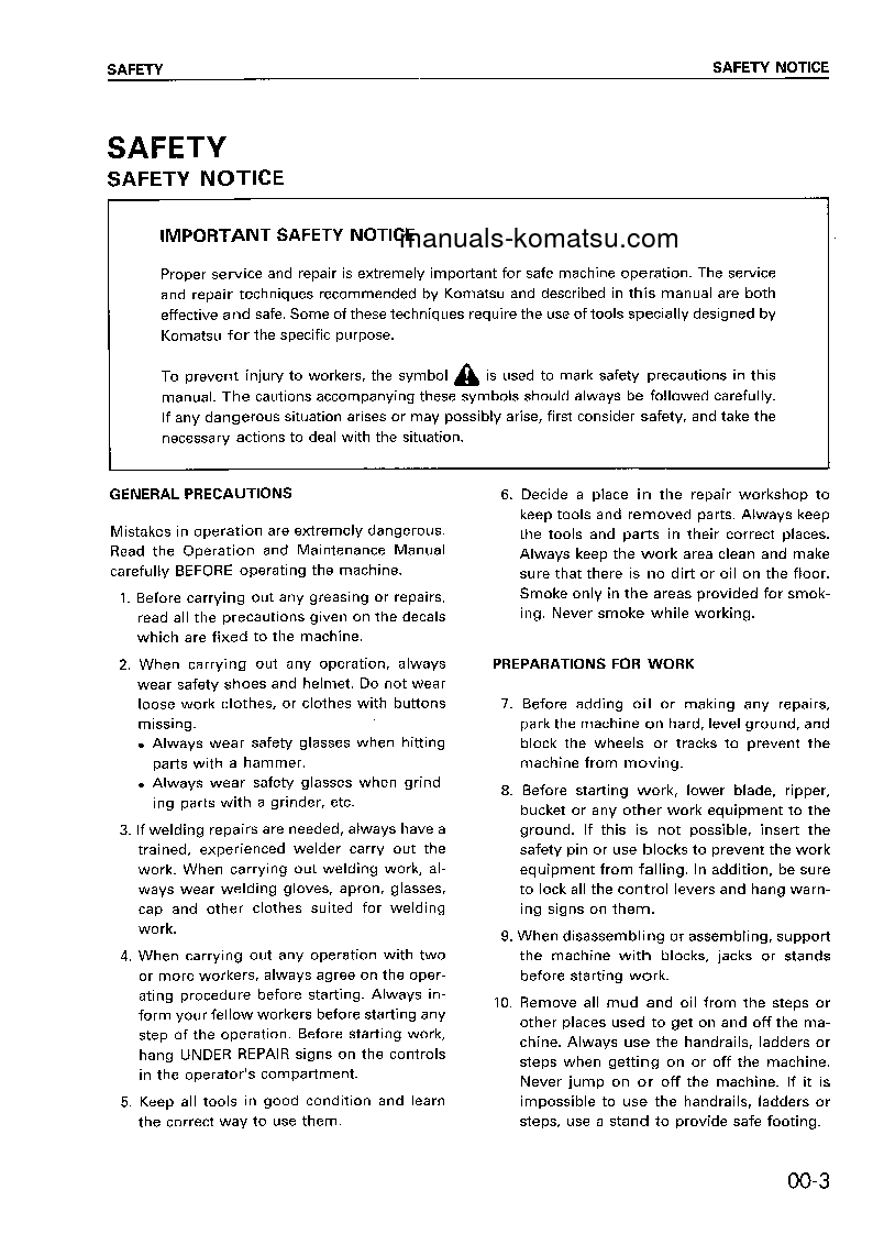 Protected: D355A-5(JPN) S/N 12622-UP Shop (repair) manual (English)