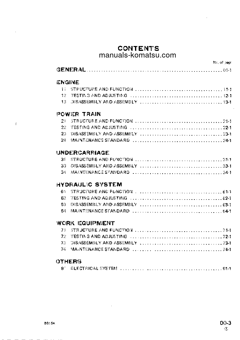 Protected: D355A-3(JPN)-X S/N 3301-UP Shop (repair) manual (English)