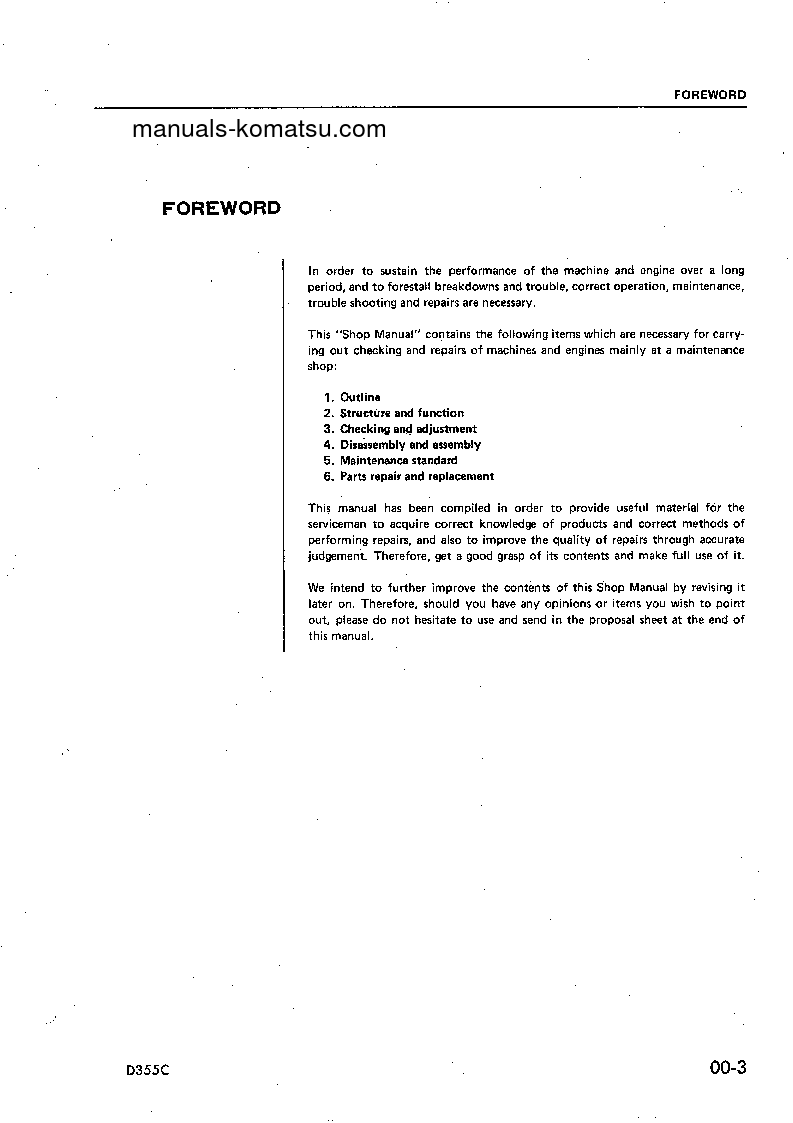 Protected: D355C-3(JPN) S/N 5416-UP Shop (repair) manual (English)