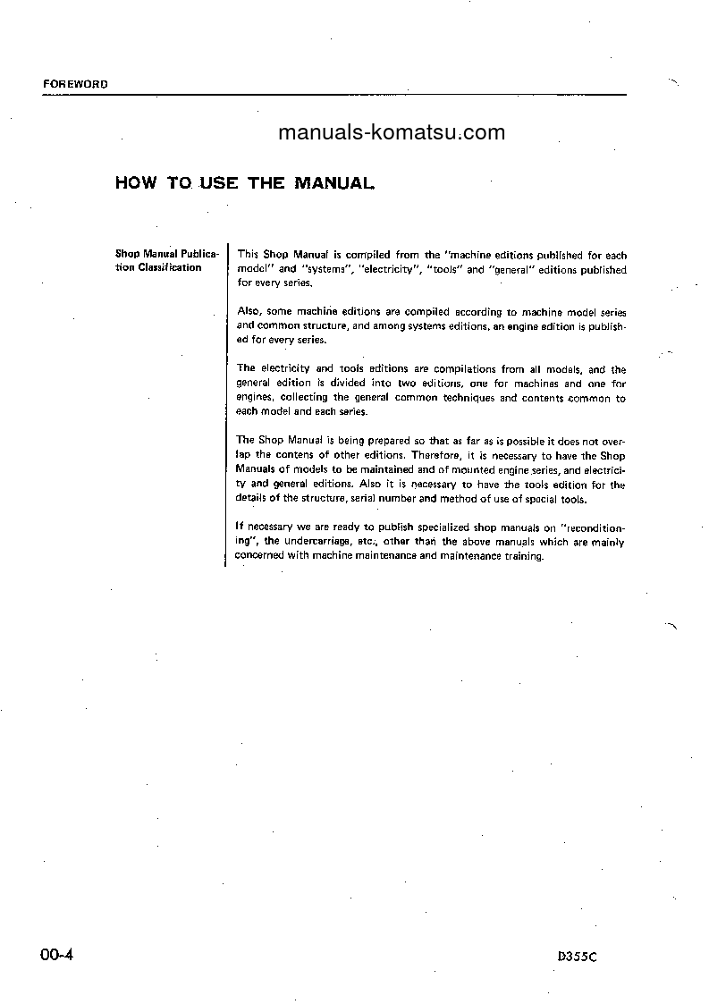 Protected: D355C-3(JPN) S/N 5416-UP Shop (repair) manual (English)