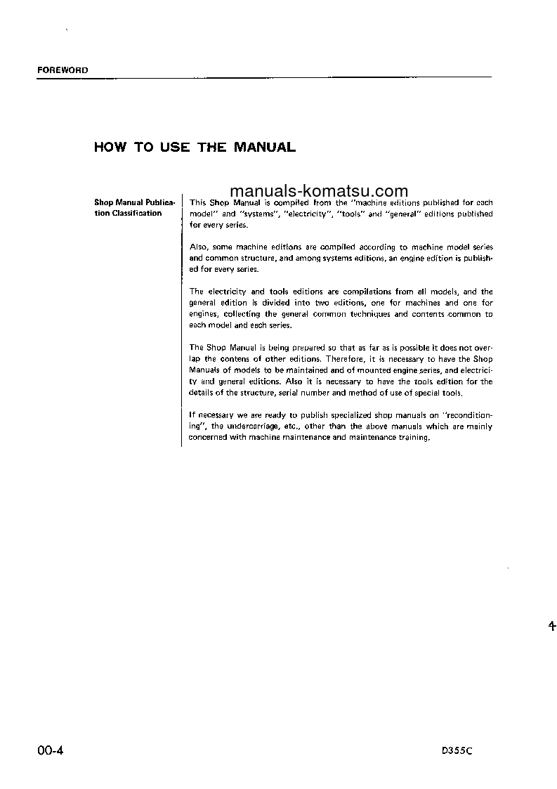 Protected: D355C-3(JPN) S/N 4001-UP Shop (repair) manual (English)