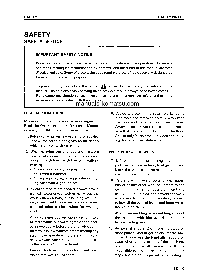 Protected: D375A-2(JPN) S/N 16001-UP Shop (repair) manual (English)