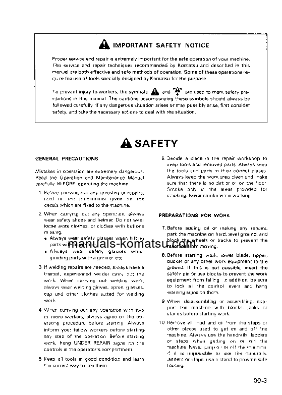Protected: PC60L-6(JPN) S/N 8001-UP Shop (repair) manual (English)