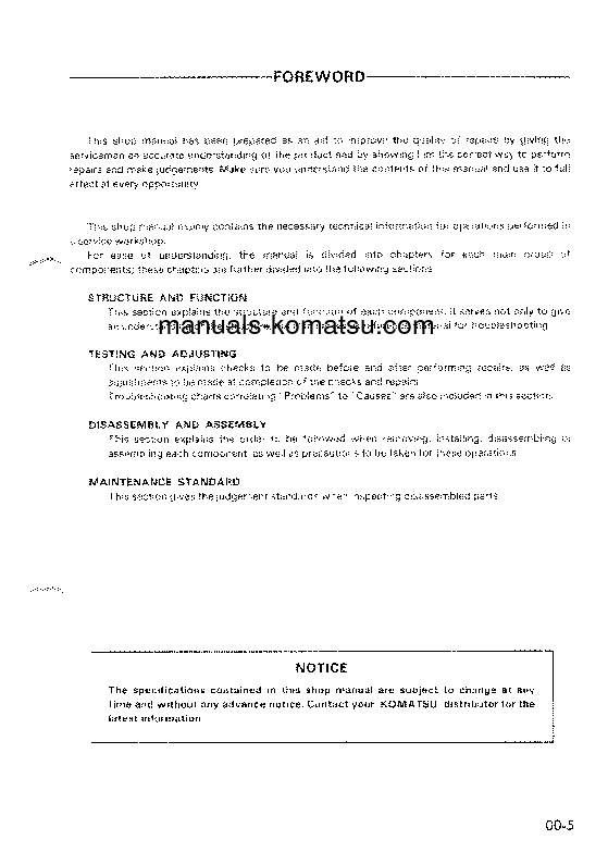 Protected: PC60L-6(JPN) S/N 8001-UP Shop (repair) manual (English)
