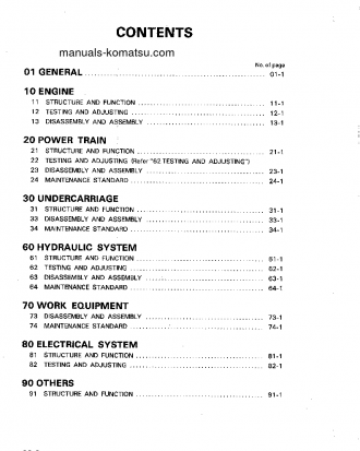 PC100L-3(JPN) S/N 12001-UP Shop (repair) manual (English)