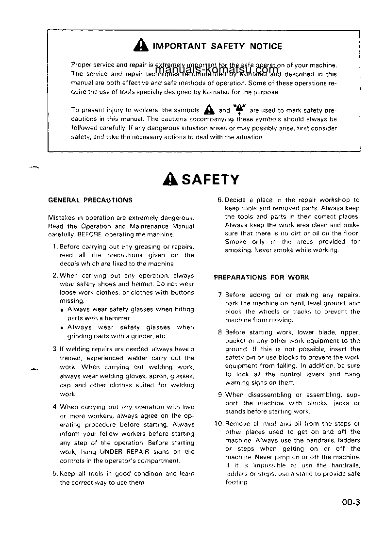 Protected: PC120-5(JPN) S/N 30001-UP Shop (repair) manual (English)