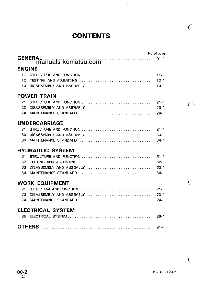 Protected: PC100L-2(JPN) S/N 11001-UP Shop (repair) manual (English)