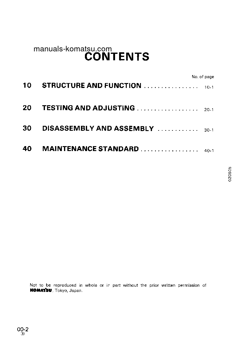 Protected: PC200LC-5(JPN)-MIGHTY S/N 58019-UP Shop (repair) manual (English)