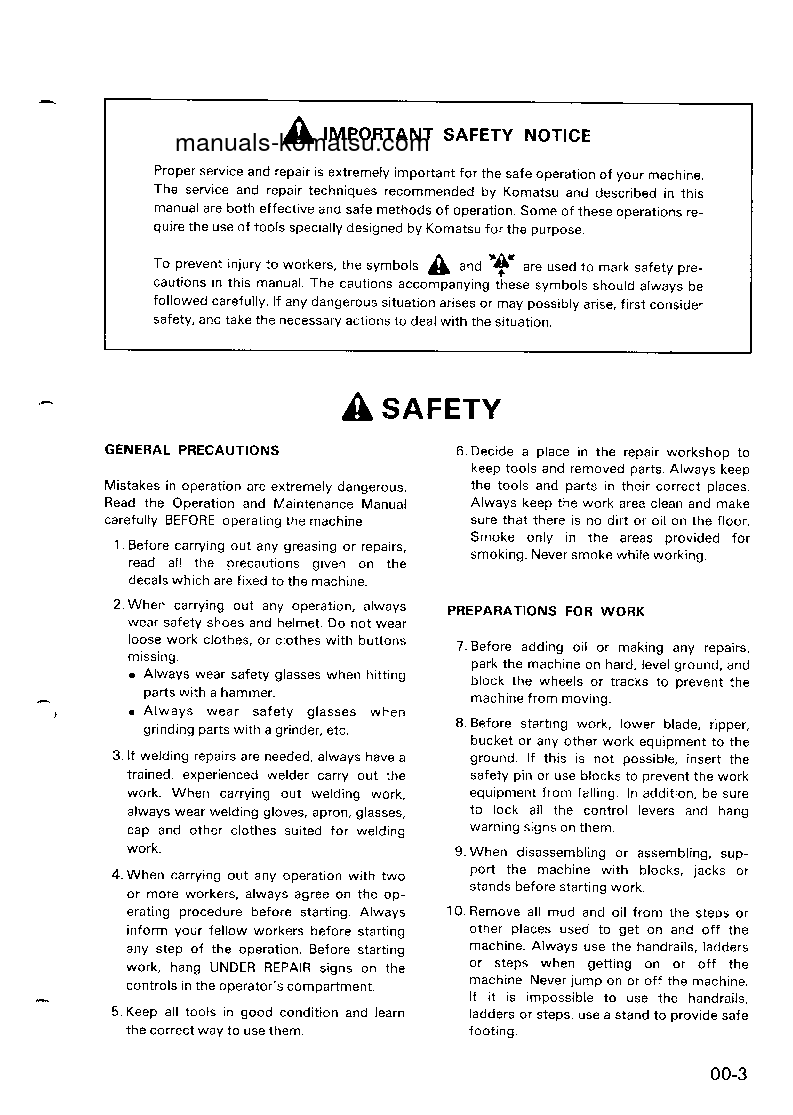 Protected: PC200LC-5(JPN)-MIGHTY S/N 58019-UP Shop (repair) manual (English)