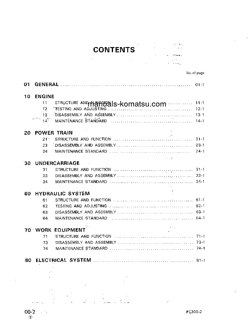Protected: PC300LC-2(JPN) S/N 11001-UP Shop (repair) manual (English)