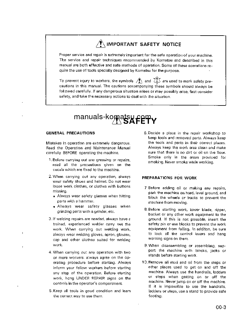 Protected: PC300LC-2(JPN) S/N 11001-UP Shop (repair) manual (English)