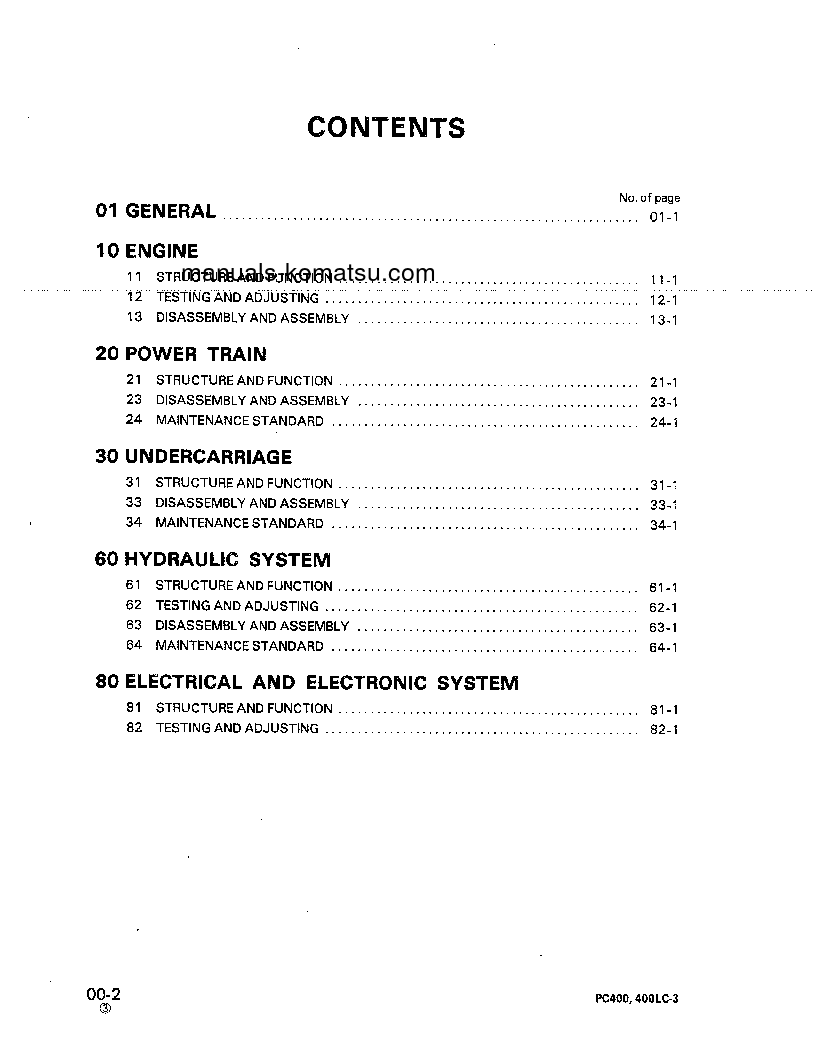 Protected: PC400LC-3(JPN) S/N 11001-UP Shop (repair) manual (English)