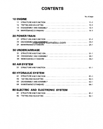 PC650-3(JPN) S/N 10501-UP Shop (repair) manual (English)